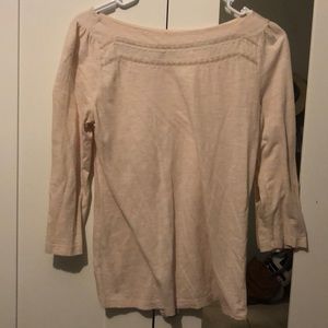 3/4 length Pink Blouse Shirt